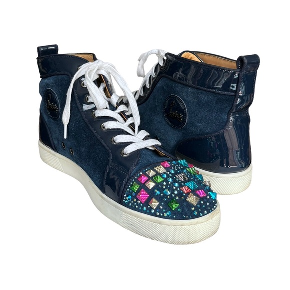 Christian Louboutin Mixkeolouis Flat Suede Multicolor Sneakers - Picture 13 of 16
